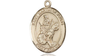 14kt Gold Filled Saint Martin of Tours Medal Engraved Catholic Saint Jewelry