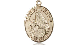 14kt Gold Filled Saint Madonna Del Ghisallo Medal Engraved Catholic Saint Jewelry