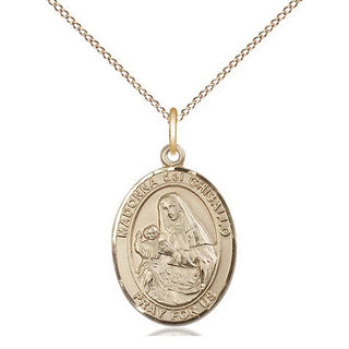 14kt Gold Saint Madonna Del Ghisallo Medal Engraved Catholic Saint Jewelry