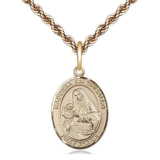14kt Gold Saint Madonna Del Ghisallo Medal Engraved Catholic Saint Jewelry