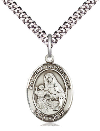 Pewter Saint Madonna Del Ghisallo Medal Religious Jewelry Engraved Catholic Saint Jewelry