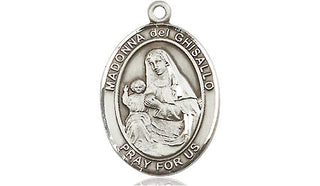 Sterling Silver Saint Madonna Del Ghisallo Medal Religious Jewelry Engraved Catholic Saint Jewelry