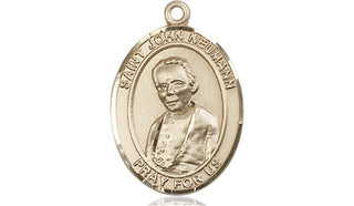 14kt Gold Filled Saint John Neumann Medal Engraved Catholic Saint Jewelry