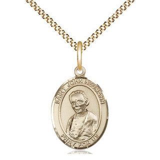 14kt Gold Filled Saint John Neumann Medal Religious Jewelry Engraved Catholic Saint Jewelry