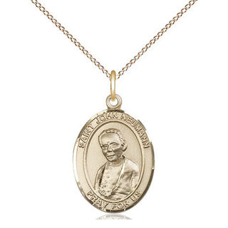 14kt Gold Filled Saint John Neumann Medal Religious Jewelry Engraved Catholic Saint Jewelry