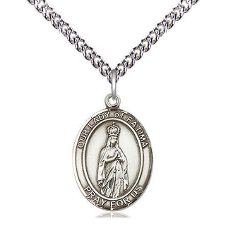 Sterling Silver Our Lady of Fatima Medal Religious Jewelry Engraved Catholic Saint Jewelry