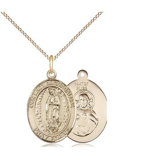 14kt Gold Filled Our Lady of Guadalupe Medal Religious Jewelry