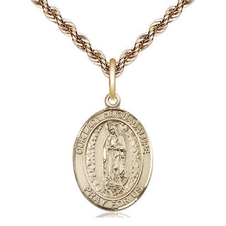 14kt Gold Our Lady of Guadalupe Medal