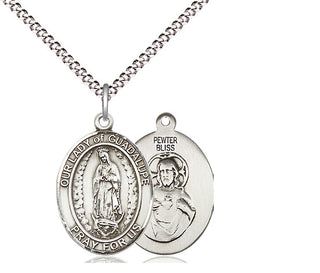 Pewter Our Lady of Guadalupe Medal Religious Jewelry