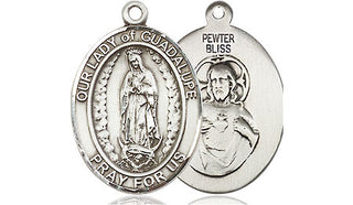Pewter Our Lady of Guadalupe Medal