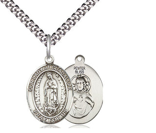 Pewter Our Lady of Guadalupe Medal Religious Jewelry