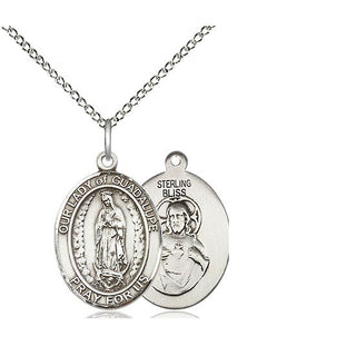 Sterling Silver Our Lady of Guadalupe Medal Religious Jewelry