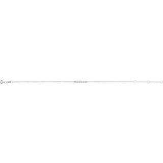 14K White Natural Ethiopian Opal Bar 6 1/2-7 1/2" Bracelet