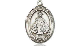 Pewter Infant of Prague Medal Engraved Catholic Saint Jewelry
