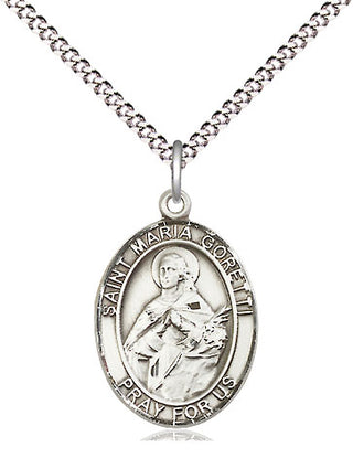 Pewter Saint Maria Goretti Medal Religious Jewelry Engraved Catholic Saint Jewelry
