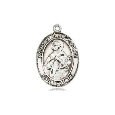 Sterling Silver St. Maria Goretti Medal | Medium | Engravable