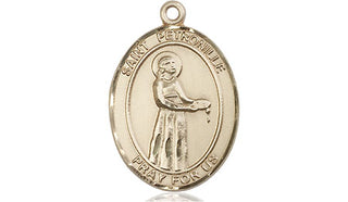 14kt Gold Filled Saint Petronille Medal Engraved Catholic Saint Jewelry