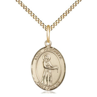 14kt Gold Filled Saint Petronille Medal Religious Jewelry Engraved Catholic Saint Jewelry