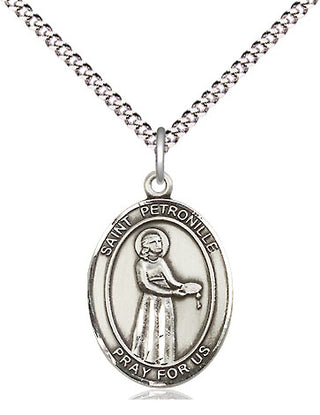 Sterling Silver Saint Petronille Medal Religious Jewelry Engraved Catholic Saint Jewelry
