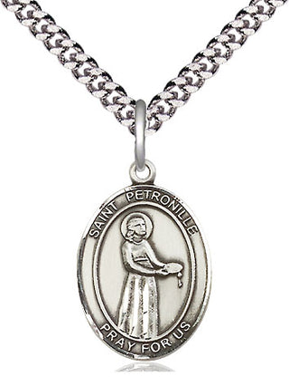 Sterling Silver Saint Petronille Medal Religious Jewelry Engraved Catholic Saint Jewelry