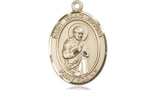 14kt Gold Filled Saint Isaac Jogues Medal Engraved Catholic Saint Jewelry