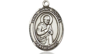 Sterling Silver Saint Isaac Jogues Medal Religious Jewelry Engraved Catholic Saint Jewelry