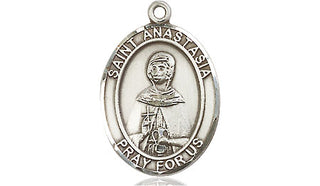 Sterling Silver Saint Anastasia Medal Religious Jewelry Engraved Catholic Saint Jewelry