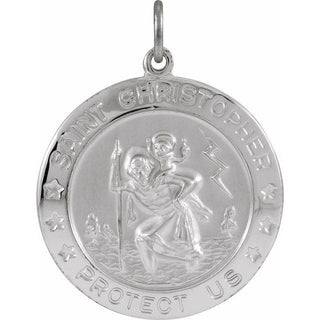 Sterling Silver 25 mm Saint Christopher Medal