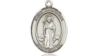 Sterling Silver Saint Barnabas Medal Religious Jewelry Engraved Catholic Saint Jewelry