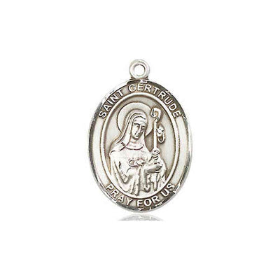 Pewter St. Gertrude of Nivelles Medal | Medium | Engravable