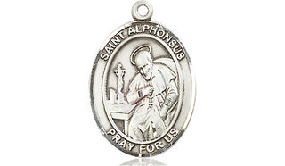 Sterling Silver Saint Alphonsus Medal Religious Jewelry Engraved Catholic Saint Jewelry