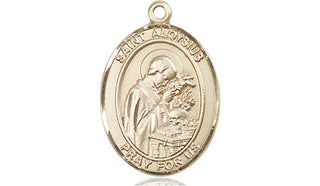 14kt Gold Filled Saint Aloysius Gonzaga Medal Engraved Catholic Saint Jewelry