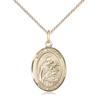 14kt Gold Filled Saint Aloysius Gonzaga Medal Religious Jewelry Engraved Catholic Saint Jewelry