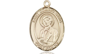 14kt Gold Filled Saint Dominic Savio Medal Engraved Catholic Saint Jewelry