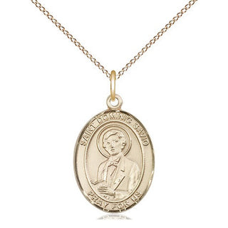 14kt Gold Filled Saint Dominic Savio Medal Religious Jewelry Engraved Catholic Saint Jewelry