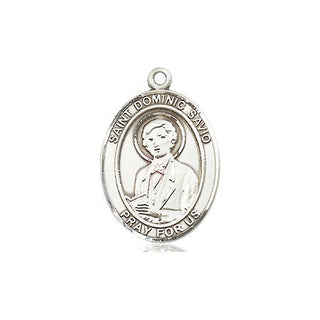 Pewter Saint Dominic Savio Medal Engraved Catholic Saint Jewelry