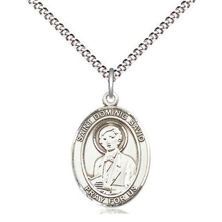 Pewter Saint Dominic Savio Medal Religious Jewelry Engraved Catholic Saint Jewelry