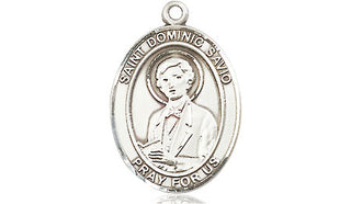Sterling Silver Saint Dominic Savio Medal Religious Jewelry Engraved Catholic Saint Jewelry