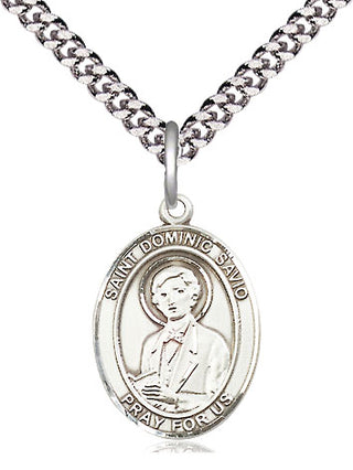 Sterling Silver Saint Dominic Savio Medal Religious Jewelry Engraved Catholic Saint Jewelry