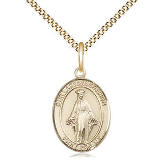 14kt Gold Filled Our Lady of Lebanon Medal Religious Jewelry Engraved Catholic Saint Jewelry