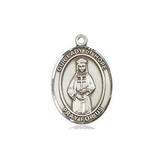 Sterling Silver Our Lady of Hope Medal Engraved Catholic Saint Jewelry