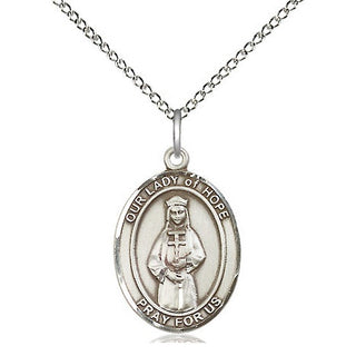 Sterling Silver Our Lady of Hope Medal Religious Jewelry Engraved Catholic Saint Jewelry