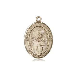 14kt Gold Filled Saint John of the Cross Medal Engraved Catholic Saint Jewelry