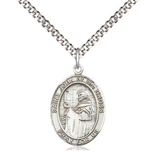 Sterling Silver Saint John of the Cross Medal Religious Jewelry Engraved Catholic Saint Jewelry