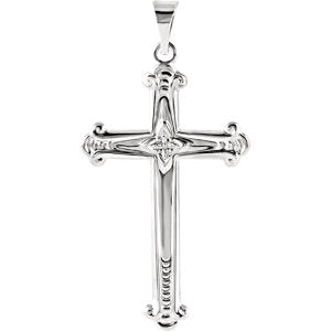 Sterling Silver 25x16 MM Cross Pendant