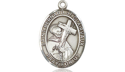 Sterling Silver St. Bernard of Clairvaux Medal | Medium | Engravable