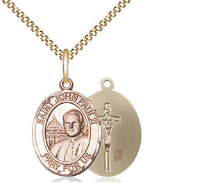 14kt Gold Filled Saint John Paul II Medal Religious Jewelry