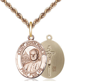 14kt Gold Filled Saint John Paul II Medal Religious Jewelry