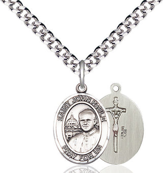 Pewter Saint John Paul II Medal Religious Jewelry