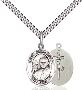 Pewter Saint John Paul II Medal Religious Jewelry